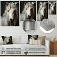 thumbnail image 4 of Designart "Subdued Tones White Horse" Animals Metal Wall Art, 4 of 5