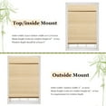 thumbnail image 4 of LUCKUP Cordless Bamboo Roman Blinds Shades for Indoor Windows-Blackout Room Darkening Roman Blinds with 6" Valance Cover Enhanced Privacy, 20" W x 64" H, 4 of 7