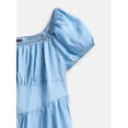 thumbnail image 2 of Weekend Academy Girls Puff Sleeve Square Neck Dress, Sizes 4-18, 2 of 3