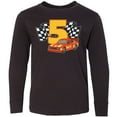 thumbnail image 3 of Inktastic Number Five Race Car Long Sleeve Youth T-Shirt, 3 of 5