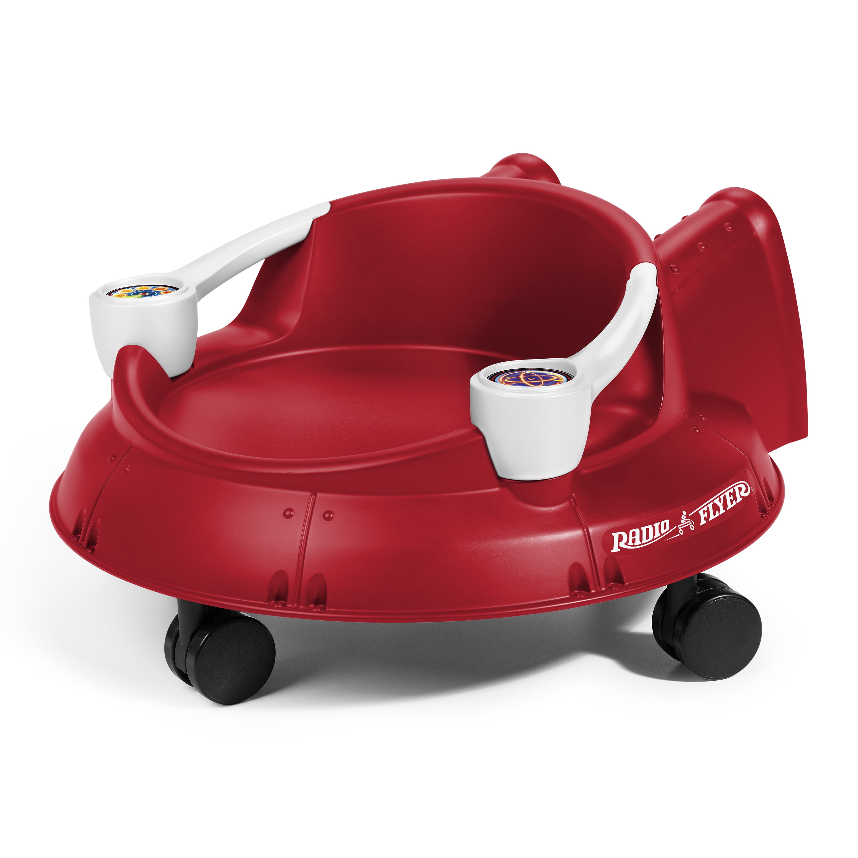 Radio Flyer, Spin 'N' Saucer, Caster Ride-on for Kids, Red - 3