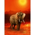 thumbnail image 2 of Babette 25x32 White Modern Wood Framed Museum Art Print Titled - The Elephant Ricardo 6, 2 of 4