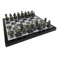 thumbnail image 2 of Medieval Times Skull Busts Gothic Chess Set W 18" Black Carbon Fiber Color Board, 2 of 8
