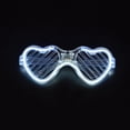 thumbnail image 4 of 120Pcs White LED Glasses Glow In The Dark Heart Shaped Light Up Sunglasses Glow Party Favor for Kids Adults Party Supplies, 4 of 9