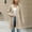 Khaki(New), variant on PNTUTB Women's Solid Color Long Cardigan Sweater Long Sleeve Knit Casual Trendy Oversized Coat with Pockets