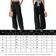thumbnail image 2 of Pantalones Pantalones de cintura elástica Pantalones palazzo casuales Traje de vacaciones de línea H de mezcla de algodón Ygjytge Negro T M para Mujer, 2 of 6