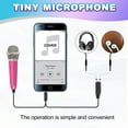 thumbnail image 4 of 2Pcs Mini Microphone, Tiny Microphone with Sponge Cover, Holder and Drawstring Bag Portable(Black/Blue), 4 of 7