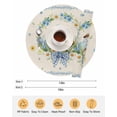 thumbnail image 6 of 15 Inch Round Placemats Set of 4, Spring Easter Non Slip Heat Insulation PP Table Mats, Cute Rabbits Eggs Bow Daisy Tulips Plants Beige Washable Place Mats for Kitchen Dining Party Table Decor, 6 of 7