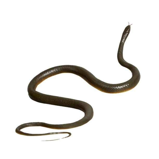 Juguete de serpiente de goma realista, juguete de truco, juguete de serpiente falsa aterradora, figura de serpiente, juguete para Gris