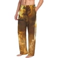 thumbnail image 3 of Mens Pajama Pants - Soft Sleep & Lounge Pants for Men, Golden Pig Cloud Fantasy Cuteness Casual PJ Bottoms Pants with Pockets, 3 of 5