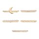 thumbnail image 3 of Golden Watchband Charms For Smartwatch Strap Everyday Use 5 Pcs Stylish Decoration Rings, 3 of 4