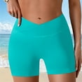 thumbnail image 2 of Wamejoo Womens Cross Waist Swim Shorts Tummy Control Bathing Suit Bottom Boy Shorts Swimsuit Bottom (Sky Blue, XL), 2 of 7