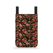 COEQINE Rose Crutch Pouch Compartments Adjustable Crutch Organizer Pouch Adjustable Crutch Storage Case Forearm Crutch Bag Pouch for Women Gifts for Women Friends
