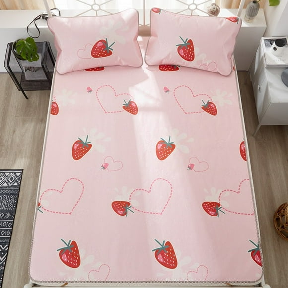 Alfombra de aire Acondicionado de Enfriamiento, Alfombra de Cama de 195x90 cm, Fondo de Almohada de Patrón de Dibujos Animados respetuosa con el Medio Ambiente, Verano para