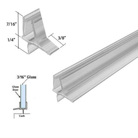 shower door bottom drip glass sweep rail clear