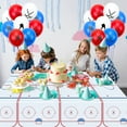 thumbnail image 6 of Hockey Party Decorations - 3 Pcs Ice Hockey Tablecloths, 18 Pcs Hockey Balloons Disposable Plastic Ice Hockey Rink Table Cover for Sports Event Game Day Hockey Birthday Party Supplies, 6 of 7