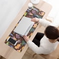 thumbnail image 3 of Long Mouse Pads for Desk,Brown Dinosaurs Flowers Trees Pattern Desk Mats on Top Of Desks, Desk Mouse Pad Extra Large with 3mm Non-Slip Base and Stitched Edge for Gaming,Office,Work,Home 31.5"x11.8", 3 of 6