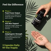 NutraBio PeakO2 Workout Supplement, 180 Capsules - Mushroom Blend Supplement to Help Enhance Athletic Performance and Overall Health, 60 Servings