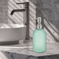thumbnail image 6 of Unique Bargains 1 Pc Simple Cylindrical Soap Pump Dispenser for Hotel 400ml Lake Blue Silver Tone, 6 of 6