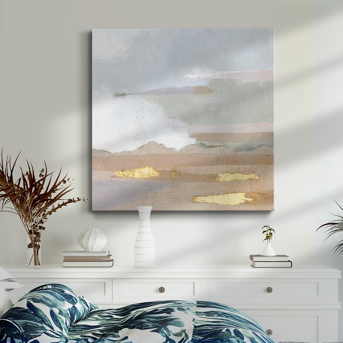 Wexford Home Abstract Coastland II-Premium Gallery Wrapped Canvas, 32" x 32" - Ready to Hang