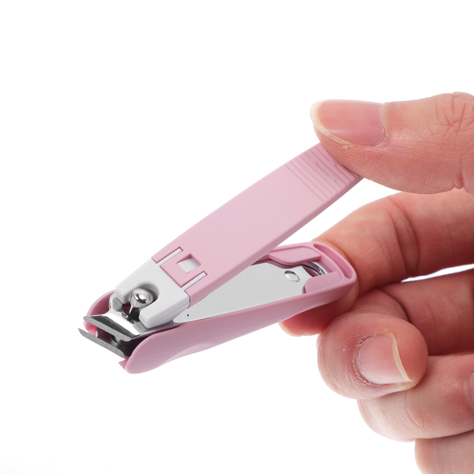 Unique Bargains 1pc Anti-splash Nail Clippers for Easy Nail Trimming Pink Small