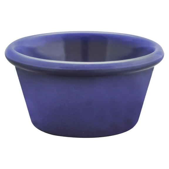 Excellante Melamine ramekin collection 6 oz, 3 7/8" smooth ramekin, cobalt blue, comes in dozen