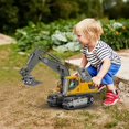 thumbnail image 5 of Remote Control Excavator Toys for Boys,14 Channel RC Digger Construction Toys Tractor,Simulated Smoke, Sound, Lighting, Metal Digging Head, for Boys 6 7 8 9 10 11 12, 5 of 9