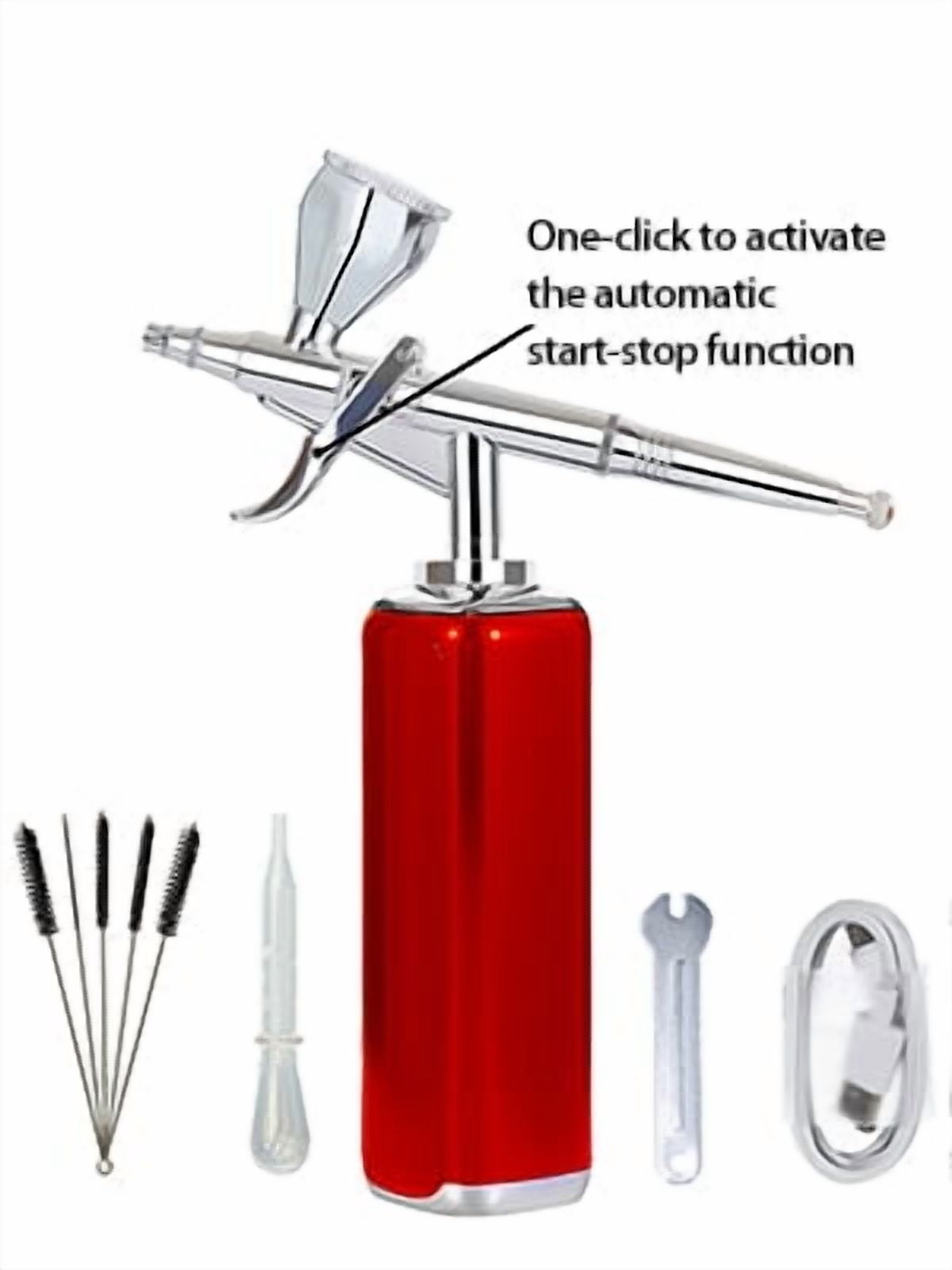 Airbrush Set Cordless Airbrush kit with Compressor, Airbrush Cake Decoration High Airflow Miniature Painting Tool, Temporary Tattoo, Spray Gun for Model Hair Barber Enhancement, Nail Art