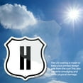 thumbnail image 5 of Letter H (5 Pack) 4 inch X 4 inch Shield Shaped Heavy Duty 3.2 mil Vinyl Decals Weather Resistant Made in the USA, 5 of 5
