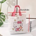 thumbnail image 1 of 1pc Adorable Hello Kitty Cartoon Print Canvas Tote Bag - Durable, Spacious, Stylish Crossbody Wear with Adjustable Strap, Perfect for Everyday Use, School, Work, Travel, and Gift Giving - Soft, Lightw, 1 of 5