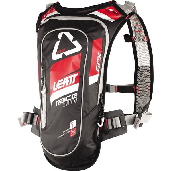 Black Red White Leatt GPX 2.0 Race Lite Hydration Pack by Leatt