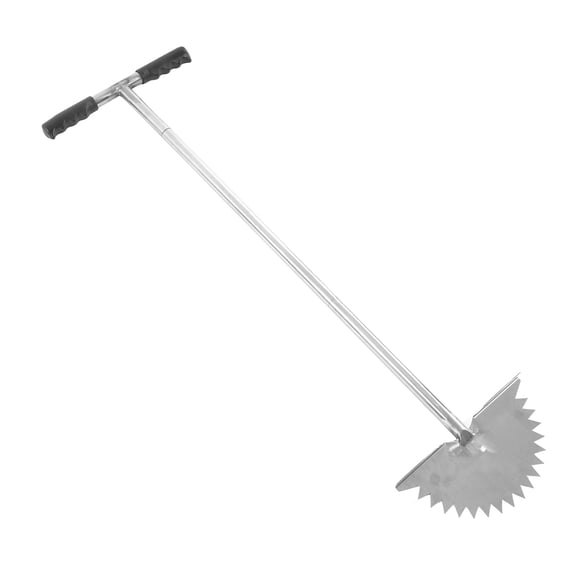 Manual Edger,Manual Lawn Edger with Saw Tooth Blade Half Moon Edger Lawn Tool with T Grip Handle for Cleaning Edges Along Sidewalks,Manual Lawn Edger
