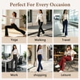 thumbnail image 6 of CoKate Women's Fleece Lined Flare Leggings with Pockets High Waisted Thermal Bootcut Yoga Pants for Winter, 6 of 7