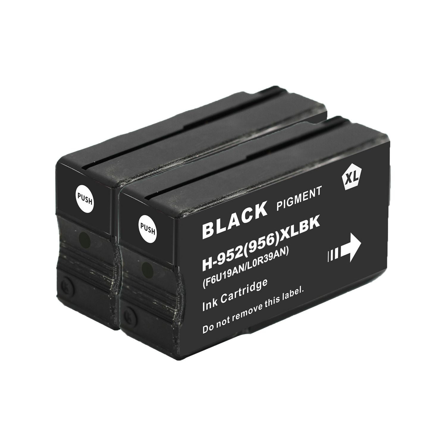 L-ink 2 Pack Compatible HP 952XL Black High Yield Ink Cartridge (F6U19AN)