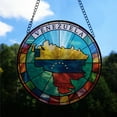thumbnail image 2 of Venezuela Travel Decor Suncatcher Stained Glass Window Hanging, Gift for Traveller, Collection of Country Travel Souvenirs for Family and Friends, Venezuela Map and Flag Décor, 2 of 6