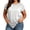 ZA-White-plus size tops for women, variant on Yourumao Women's Plus Size Tops Asymmetrical Hem Short Sleeve Tunics with Button V Neck Loose Casual Blouses for Summer Outdoor