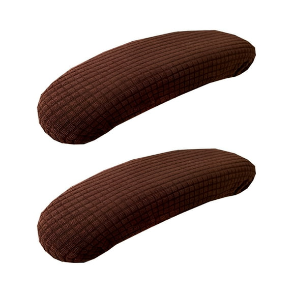 LAMIRO 1 Pair Office Chair Arm Armrest Covers–Stretchable Slipcover Protector Sleeve for Computer Gaming Desk Rotating Chairs Easy Install&Clean,Comfortable Deep Coffee