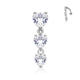 thumbnail image 1 of Belly Button Ring Reverse Design with Three Prong Set Heart CZ Vertical Drop, 1 of 7
