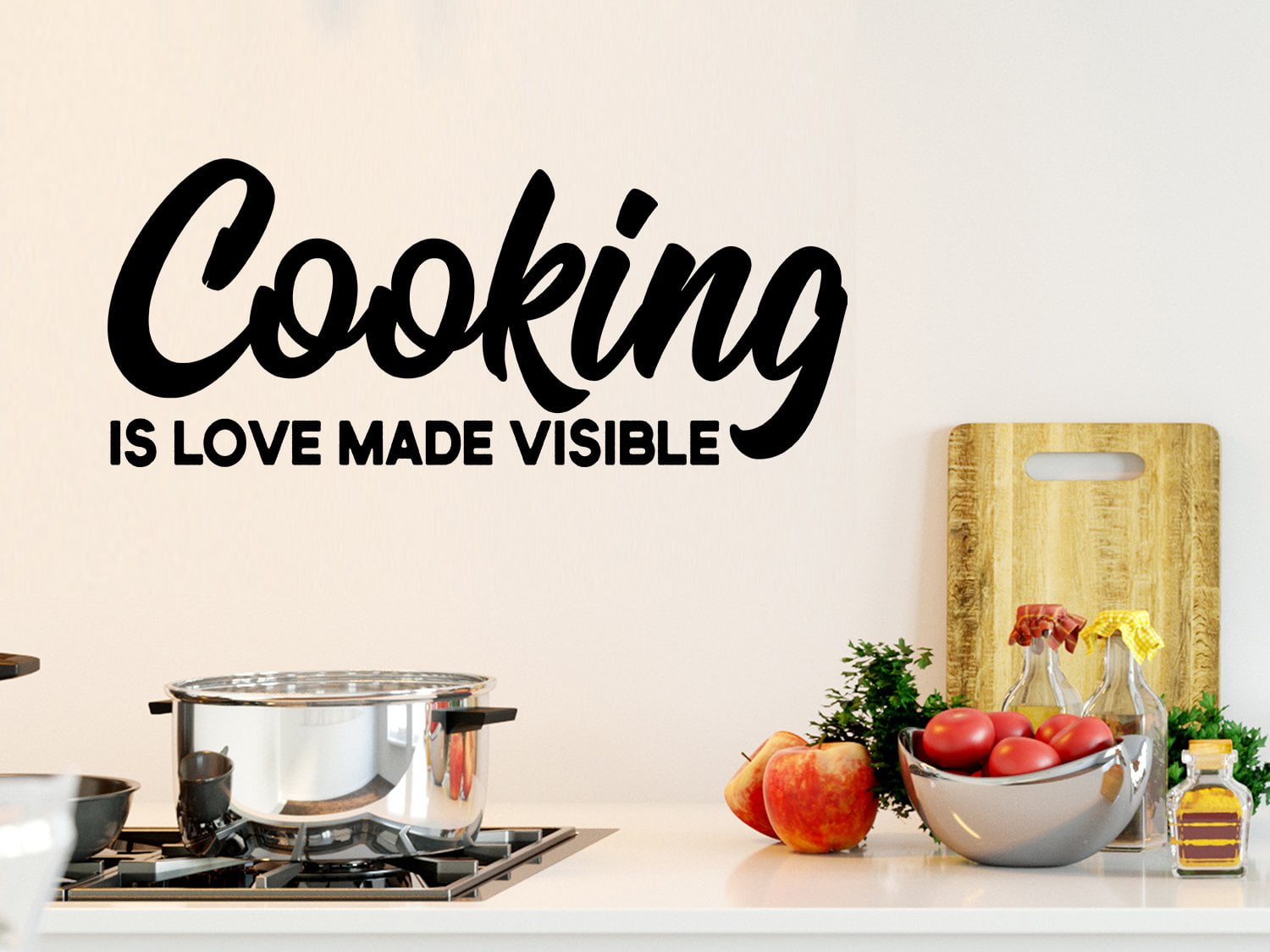 Cooking Is Love Made Visible Kitchen Wall Decal Walmart Com Walmart Com