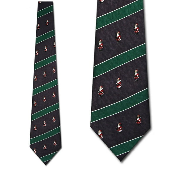 Stripes with Santa  Necktie Mens Tie