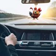 thumbnail image 3 of Lindo adorno colgante de pollo, sombrero navideño, adorno de pollito, lindo colgante de pollo navideño para coche, decoración del árbol del hogar, adorno para árbol de Navidad, decoración del hogar, 3 of 4