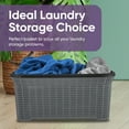 thumbnail image 3 of Superio 50L Knit Laundry Basket with Cut-Out Handles - Onyx Grey (2 Pack), 3 of 9