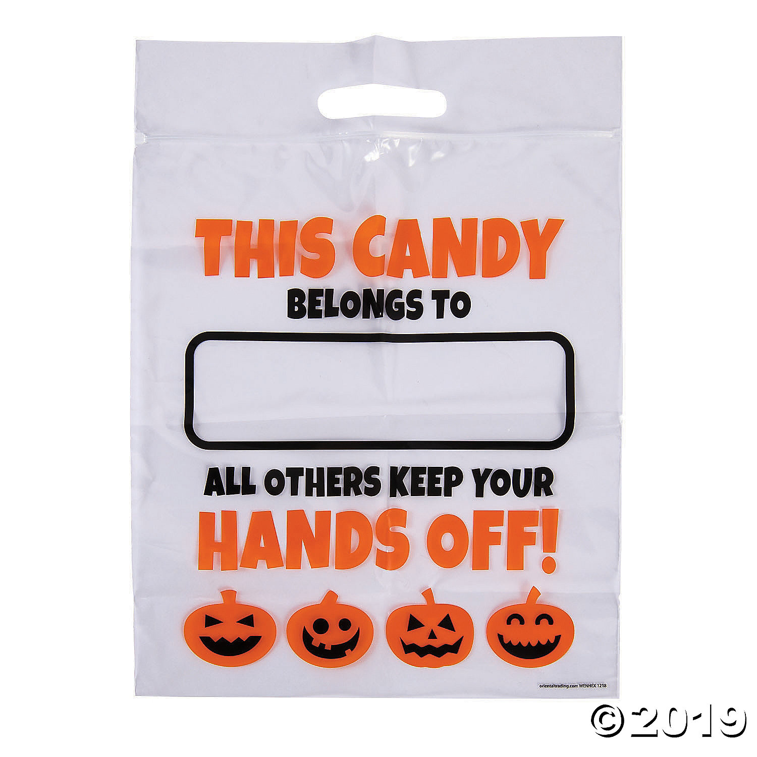 Large Halloween Resealable Plastic Treat Bags