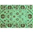 thumbnail image 1 of Ahgly Company Machine Washable Indoor Rectangle Abstract Turquoise Blue Modern Area Rugs, 8' x 10', 1 of 4