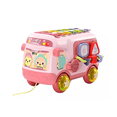 thumbnail image 1 of Autobus Rompecabezas Xilofono Juguete Interactivo Para Bebe Rosa, 1 of 5