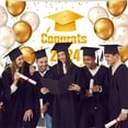 thumbnail image 4 of Meitianfacai Gold and White Graduation Party Decorations, 71"x45" Class of 2024 Graduation Banner for Men Women Congratulations Graduation Backdrop Party Supplies, 4 of 8