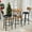 Rustic Brown, variant on LIZEVINC 3 Pieces Round Bar Table Set, Small Dining Table for 2, Breakfast Table with Storage, Modern Kitchen Bar Table, 2 Upholstered Stools with Backrest for Kitchen, Dining Room & Bistro-Gray