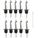 thumbnail image 1 of Paquete de 10 vertedores de botellas, tapones de acero inoxidable, pico vertedor cónico para líquido, vertedor de tapón de goteo con tapón, vino, aceite, cóctel, Etc., 1 of 5