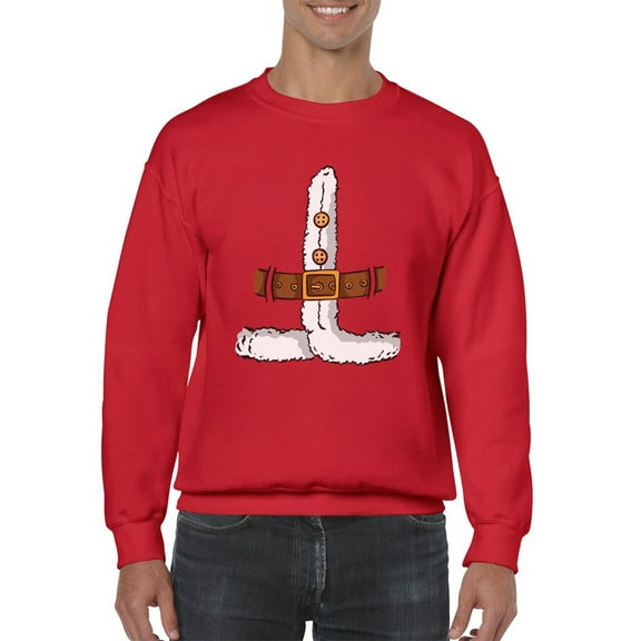 Santa's Outfit Sweatshirt Men -GoatDeals Designs, Male Small
