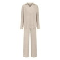 thumbnail image 7 of Bovxnpu Two Piece Sets for Women Fall Outfits, Women's Oversized Lounge Set Pullover Top Wide Leg Pants Knit Sweater Set Lounge Matching Sets Sweatsuit Travel Clothes, 7 of 7